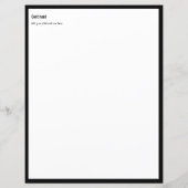 Benutzerdefinierte Vorlage für Schwarz-RESUME-CV-F (Rückseite)