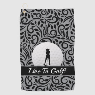 Benutzerdefinierte Vorlage Golfer Elegante Dame Sc Golfhandtuch