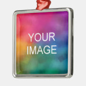 Benutzerdefinierte Vorlage Hochladen des Foto- ode Ornament Aus Metall (Links)