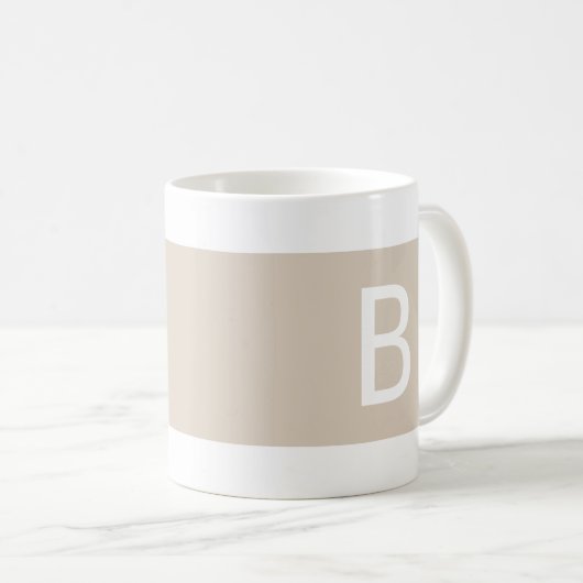Benutzerdefinierte Vorlage Initial Modern Monogram Kaffeetasse (VorderseiteRechts)