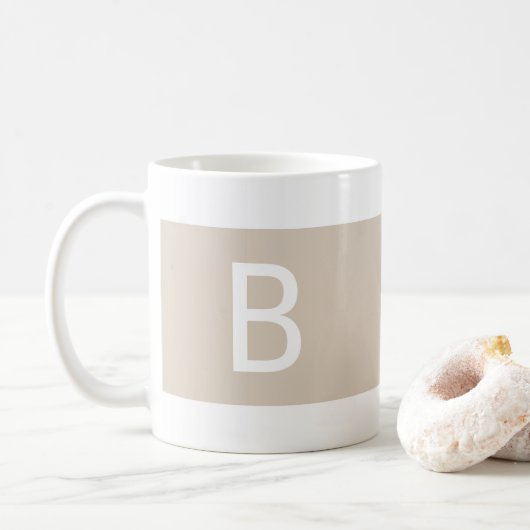 Benutzerdefinierte Vorlage Initialen Moderne Monog Kaffeetasse (Mit Donut)