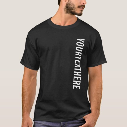 Benutzerdefinierte Vorlage Mens Modern Big Schrift T-Shirt (Vorderseite)