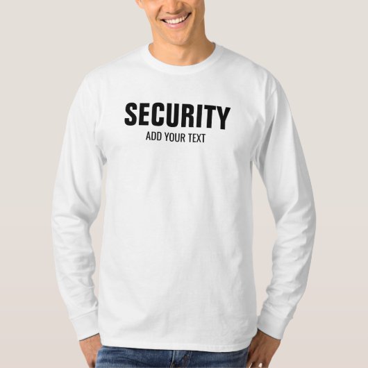 Benutzerdefinierte Vorlage Ming Long Sleeve Securi T-Shirt (Vorderseite)