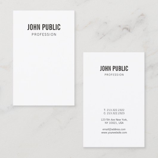Benutzerdefinierte Vorlage Minimalistisch Beruflic Visitenkarte (Vorne/Hinten)