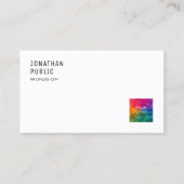 Benutzerdefinierte Vorlage QR-Code Logo Moderne El Visitenkarte (Vorderseite)