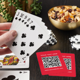 Benutzerdefinierte Vorlage QR Code Scan Barcode We Spielkarten