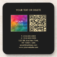 Benutzerdefinierte Vorlage QR Code Schwarz und Gol