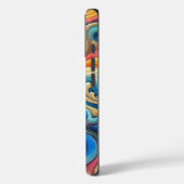 Benutzerdefinierte Vorlage Stilvolle Wavy Print Case-Mate iPhone Hülle (Rückseite / Links)