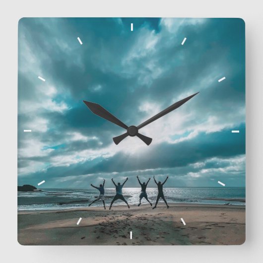 Benutzerdefinierte Wall-Uhr (Eigenes Foto und/oder Quadratische Wanduhr (Vorderseite)