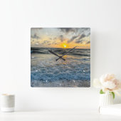 Benutzerdefinierte Wall-Uhr (Eigenes Foto und/oder Quadratische Wanduhr (Zuhause)