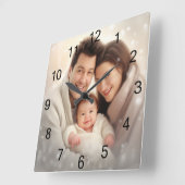 Benutzerdefinierte Wall-Uhr (Eigenes Foto und/oder Quadratische Wanduhr (Winkel)