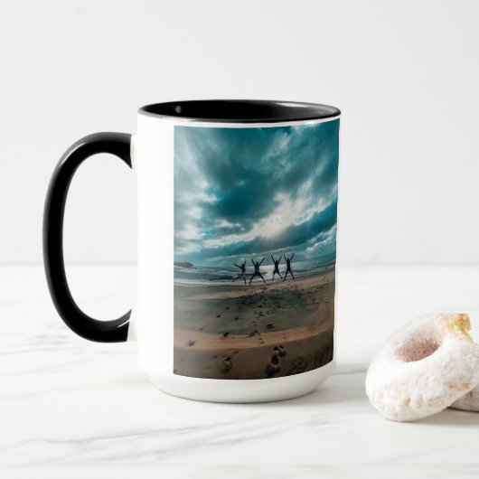 Benutzerdefinierte Wall-Uhr (Eigenes Foto und/oder Tasse (Mit Donut)