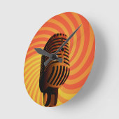 benutzerdefinierte Wanduhr für Retro-Mikrofon (Winkel)