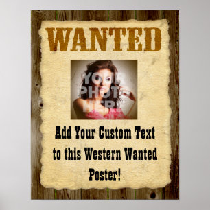 Benutzerdefinierte Wanted Poster Old-Time Foto Pos