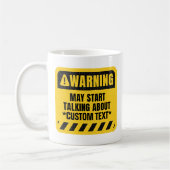 Benutzerdefinierte Warnung kann beginnen, über Kaffeetasse (Links)