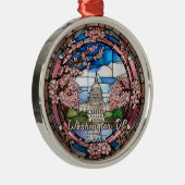 Benutzerdefinierte Washington DC datierte Kirschbl Ornament Aus Metall (Rechts)