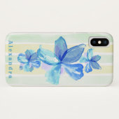 Benutzerdefinierte Wasserfarbe Floral Case-Mate iPhone Hülle (Rückseite (Horizontal))