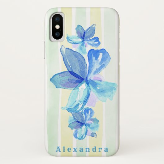 Benutzerdefinierte Wasserfarbe Floral Case-Mate iPhone Hülle (Rückseite)