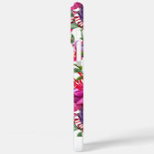 Benutzerdefinierte Wasserfarbe Fuchsia Blüten Case-Mate iPhone Hülle (Rückseite / Links)