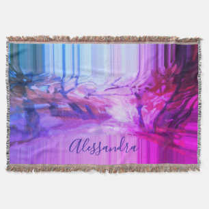 Benutzerdefinierte Wasserfarbe Hot Pink Blau Abstr Decke