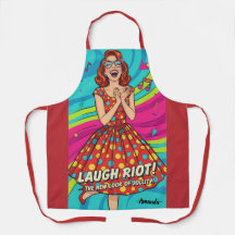 Benutzerdefinierte Wasserfarbe Vintage-Dame lachen