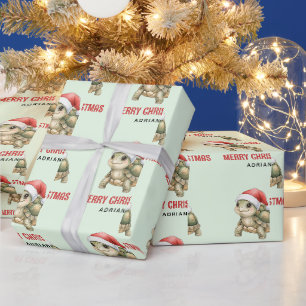 Benutzerdefinierte Wasserfarbe Weihnachten Landsch Geschenkpapier