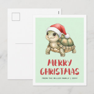Benutzerdefinierte Wasserfarbe Weihnachten Schildk