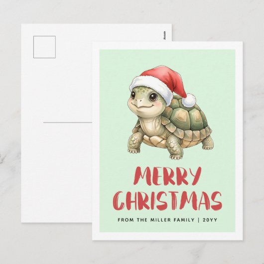 Benutzerdefinierte Wasserfarbe Weihnachten Schildk (Vorne/Hinten)
