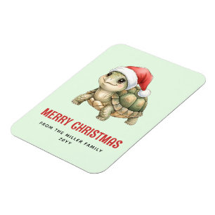 Benutzerdefinierte Wasserfarbe Weihnachten Schildk Magnet