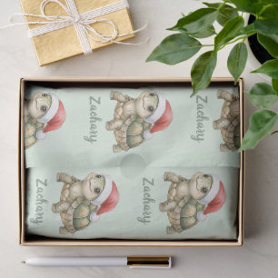 Benutzerdefinierte Wasserfarbe Weihnachten Schildk Seidenpapier