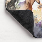 Benutzerdefinierte Wasserfarbe Wilde Pferde Mousepad (Ecke)