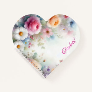 Benutzerdefinierte Wasserfarben-Blumen-Vorlage Far Notizblock