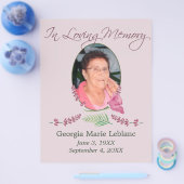 Benutzerdefinierte Wasserfarben-Lavendel-Gedenkstä Flyer (Einzeln)