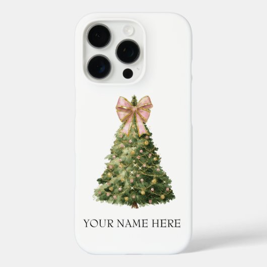 Benutzerdefinierte Wasserfarben-Weihnachtsbaum-Hül Case-Mate iPhone Hülle (Rückseite)