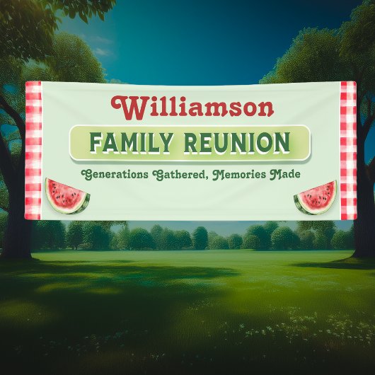 Benutzerdefinierte Wassermelonen-Picknick-Grill-Fa Banner