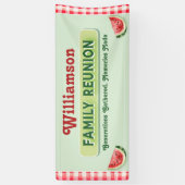 Benutzerdefinierte Wassermelonen-Picknick-Grill-Fa Banner (Vertikal)