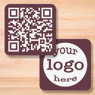 Benutzerdefinierte Website QR Code Firmenlogo Dunk Quadratische Visitenkarte