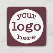 Benutzerdefinierte Website QR Code Firmenlogo Dunk Quadratische Visitenkarte (Rückseite)