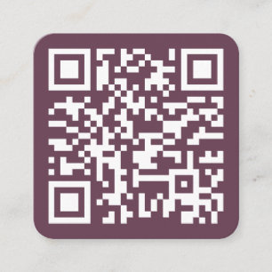 Benutzerdefinierte Website QR Code Firmenlogo Rose Quadratische Visitenkarte