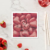 Benutzerdefinierte Wedding Candy Hearts Monogram N Serviette (Beispiel)