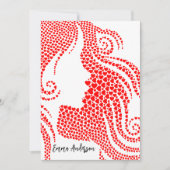 Benutzerdefinierte weibliche Silhouette im Herzen Karte (Vorderseite)