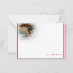 Benutzerdefinierte Weihnachten Handschrift Monogra Mitteilungskarte