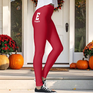 Benutzerdefinierte Weihnachts-Beeren-Rot-Weiße Mon Leggings