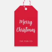 Benutzerdefinierte Weihnachts-Handgeschriebene Skr Geschenkanhänger (Rückseite)