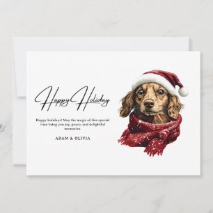 Benutzerdefinierte Weihnachts-Hund-Familie Frohe F Feiertagskarte