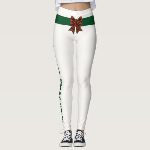 Benutzerdefinierte Weihnachts-Plaid Grün-Rot-Tarta Leggings