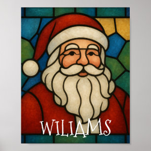 Benutzerdefinierte Weihnachts-Santa-Art-Deco-Buntg Poster