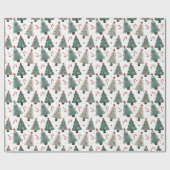 Benutzerdefinierte Weihnachtsbaum-Kandiszuckerhake Geschenkpapier (Flach)