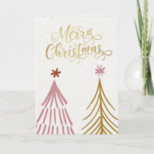 Benutzerdefinierte Weihnachtsbaumen der Familie - Feiertagskarte
