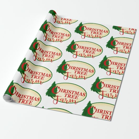 Benutzerdefinierte Weihnachtsbaumfarm Geschenkpapier (Ungerollt)